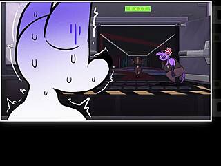 Kreslená furry Cathy šuká s velkou skupinou v expertním módu