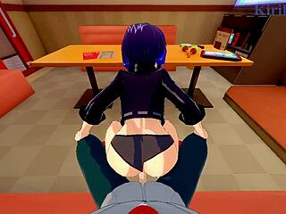 مومو ياويوروزو وكيوكا جيرو في مشهد جنس شديد من منظور شخصي من هينتاي ماي هيرو أكاديميا