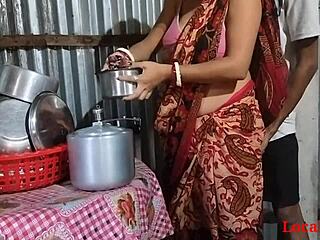 Desi Wife Cooking In Village Kitchen