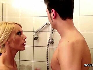 i watch my horny step-mom fuck her step-son in the shower
