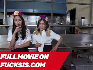 Hardly Working Asia Lee and Lindsey Lakes in Wild Action