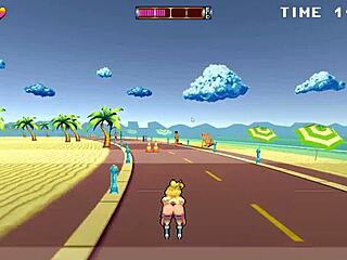 roller babe, wanna try outdoor bdsm with muscular guys in hentai game