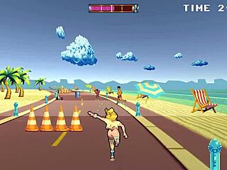 roller babe, wanna try outdoor bdsm with muscular guys in hentai game