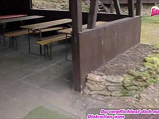 tinder date turns wild with redhead teen 18+ in forest