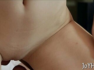 Excited petite teens suck cock and fuck in pov hardcore action.