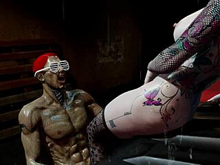 Puta cyber cabalga polla dura mientras mea