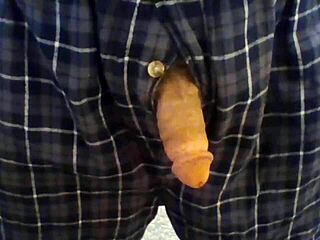 Teasing Open Fly With Playful Penis Fun