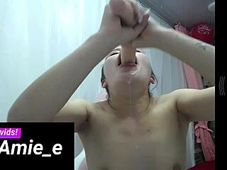 Watch this asian slut gag and spit on deepthroat! 🔥