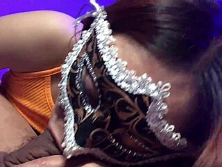 Latina housewife licks cock in dress