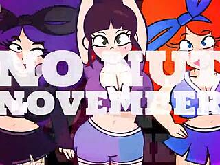 in this anime hentai, the character tries to follow no nut november but fails miserably.