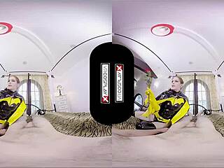 In this BATGIRL cosplay, the BAT SLUT wants to FUCK you SILLY while wearing VR GOGGLES, POV blowjob action