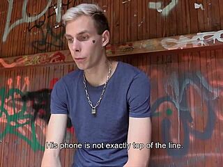 hey david, ready for your first gay anal and blowjob for cash? asks czech hunter