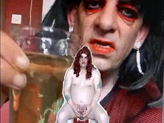 Bisexual Sissy Male Naked Exposed Swallowing Pee