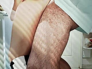 boyfriend surprises me with cucumber play while cooking lunch