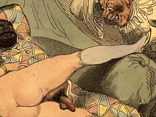 Vintage Erotic Drawings Showcase Retro Anime in Sensual Antique Style