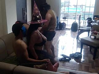 Yo, the orgy’s ready at home, old pervs banging horny stepmom! 😜