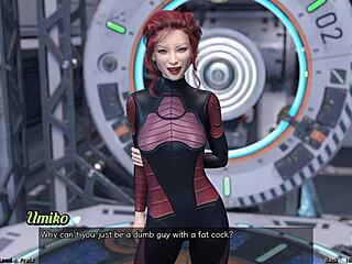 Yo, check this Asian MILF scientist showing off her 3D project!