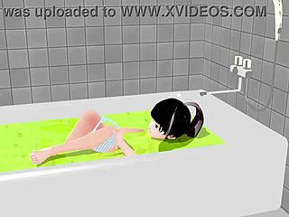 Koko A Strips Completely In The Bath Showing Everything