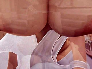 คอสเพลเยอร์ในชุดอนิเมะโพสสำหรับฉากเฮนไต 3D