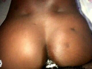 african guy fucks stepdaughter after work with creampie and cumshot.