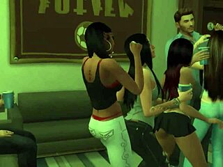 pornstars gather at college party for wild sims 4 porn scenes.
