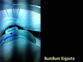 I prepare for lover in tanning booth