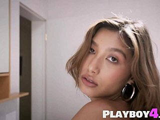 Stunning milf Dominique Lobito bares big boobs and perfect round ass in solo.