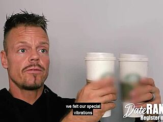 British milf bitch april paisley is getting coffee and dick on the first date?