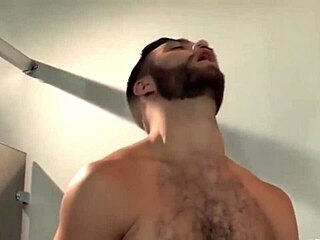 Hydraulic Firefighter Fucks in Bar Bathroom with Monster Cock