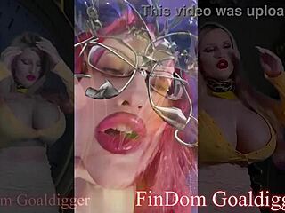 Perfect goddess guides with tongue and domination in steamy joi session.