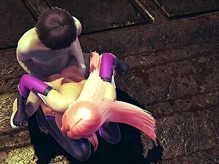 makai kishi getting pounded hard in spooning! 😈