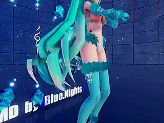 blue knight cat fate cosplay in 3d