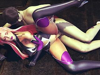 makai kishi getting pounded hard in spooning! 😈