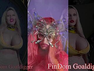 Perfect goddess guides with tongue and domination in steamy joi session.