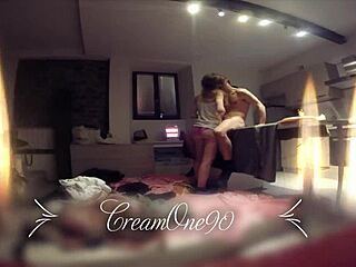 Watch her slowly blow that monster cock until he cums in her mouth?