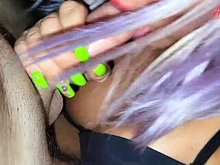 Hot milf in jeans skirt gets foot fetish banging