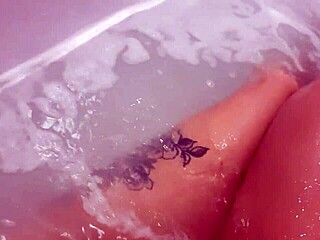 I can't stop watching this pretty woman in the hot tub