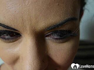 Cutie Teases with Tongue and Shaved Pussy Up Close. Her Solo Play Gets Intense.