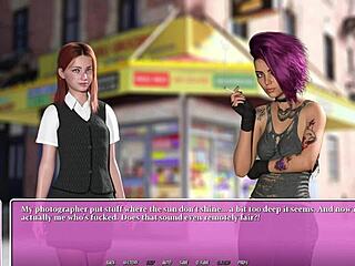 Hot Emo with Tattoos Smokes in Sexy Summer City Outfit!