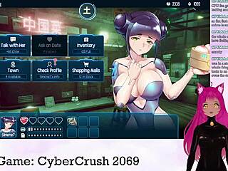 hey, vtuber lewdneko playing cybercrush 2069 part 1, what tits and boobs action?