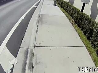 Pretty Brooke Wylde Bares Natural Tits While Sucking Cock Roughly.