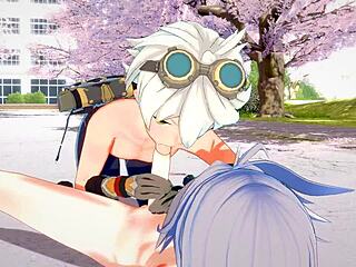 In Genshin Impact, Razor and Bennett explore wild bareback creampie. Their sissy crossdress adventure heats up fast.