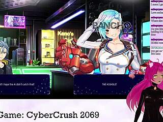 hey, vtuber lewdneko playing cybercrush 2069 part 1, what tits and boobs action?