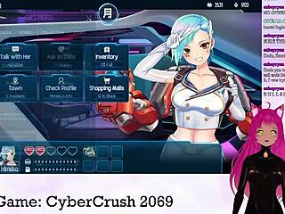 hey, vtuber lewdneko playing cybercrush 2069 part 1, what tits and boobs action?