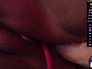 Big ass babe jumps on dildo for anal fun