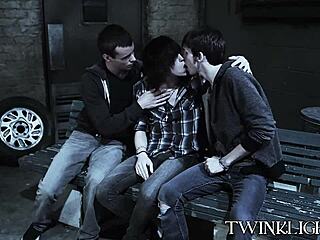 Watch These Three Young GAYS Making Out Before HARD ANAL POUNDING!