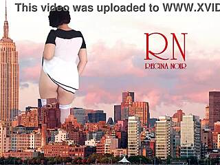 Wow, A Giant Lady Without Panties Walks Around The City, She's As Tall As King Kong