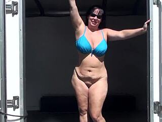 Busty BBW Wife Drilled Hard by Husband's Truck