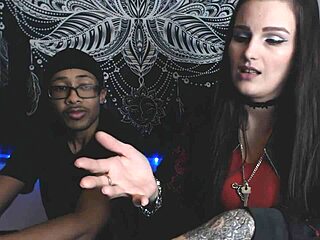 In my kinky camgirl vlog 6, watchin' cuckoldin' reality vs porn with tattooed big boobs mistress Alace Amory and her male sub – it's so real!