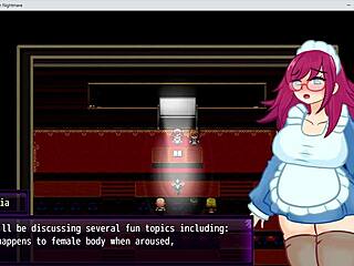 She moans in the outdoor anime park, facing a BAD ENDING with public hentai.